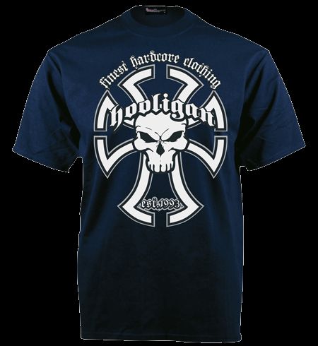 HOOLIGAN T Shirt Templar   Navy Blue