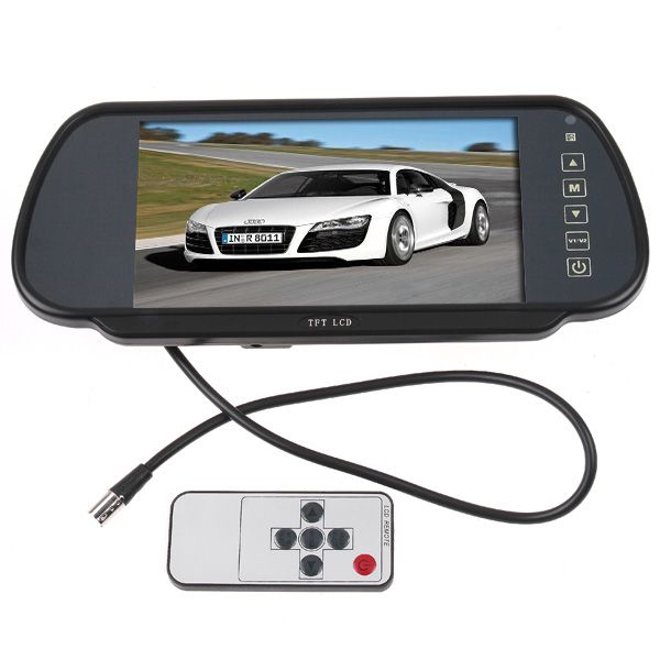 ecran TFT LCD couleur voiture rearview caméra recul DVD