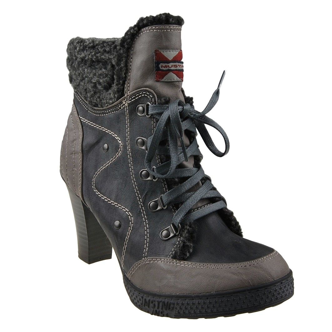 Neu MUSTANG Damenschuhe Gr 41 Stiefeletten Winter Stiefel