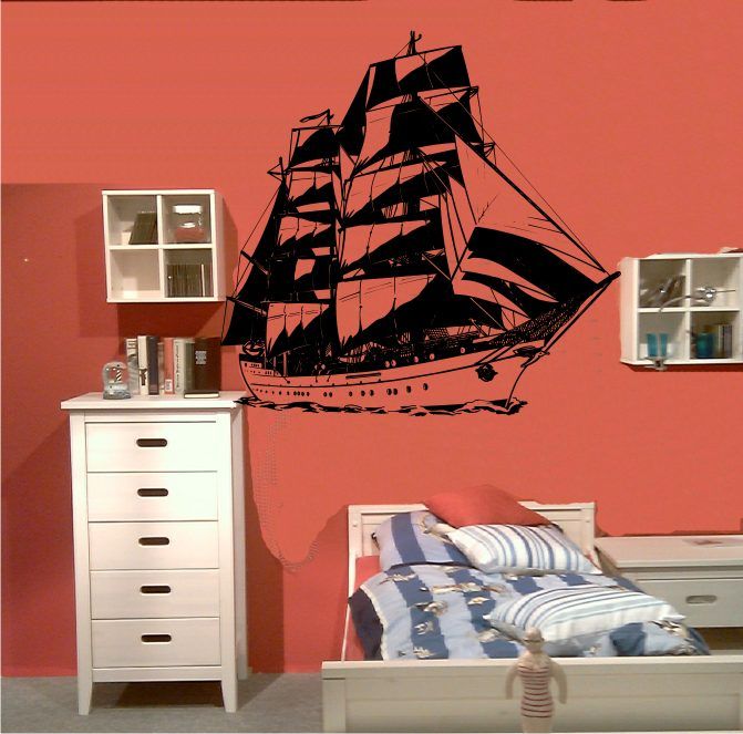 Wandtattoo Wandsticker 188 Segelschiff Windjammer