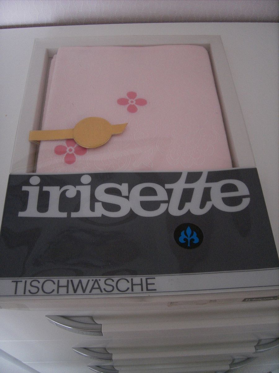 Neue OVP Irisette Tischdecke Rosé 100 x 190 cm