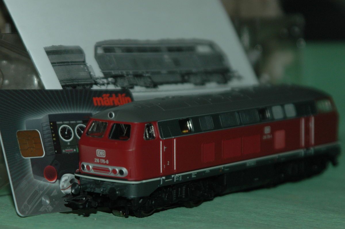 Märklin HO,Diesellok BR 216 176 8,Lokkarte,Blister,aus 29710.Neu