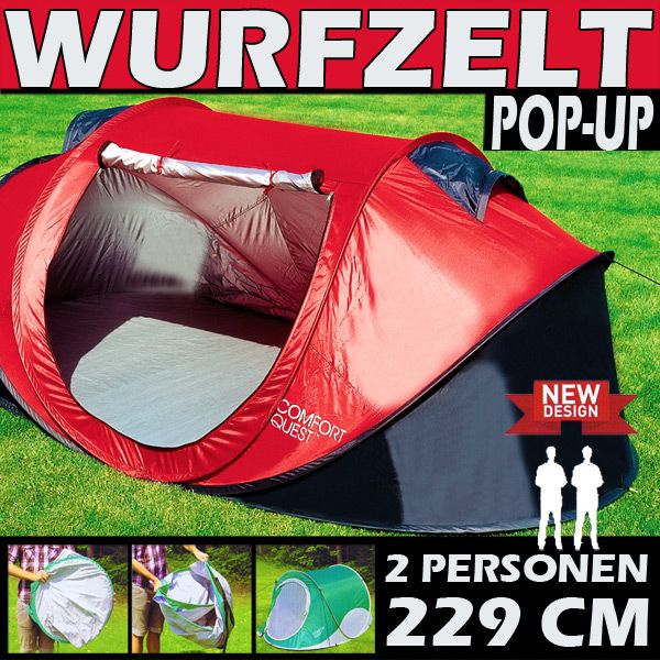OUTDOOR Wurfzelt   POP UP Zelt   229 cm   inklusive Tragetasche