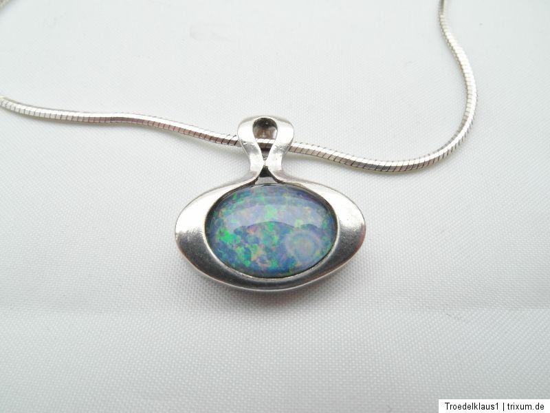 Wundervoller Opal, Silber Anhänger,+ KETTE,835 + Zusatz + 925 gepunzt