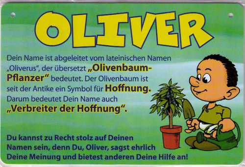 Albatros Namensschild Ortsschild Schild OLIVER