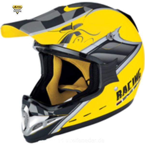 IXS Crosshelm HX259 Racing Endurohelm Quadhelm Offroad gelb matt XS