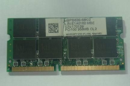 256 MB SO DIMM SD RAM PC100 NOTEBOOK SPEICHER 144 PIN