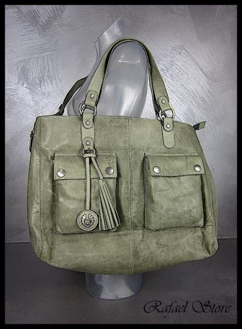 BELSTAFF Damen Tasche Schultertasche 756366 Shanna Shopping Bag Sage