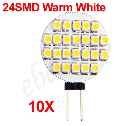 10x G4 12V 24 3528 SMD LED Strahler Leuchte Birnen Warmweiß für RV