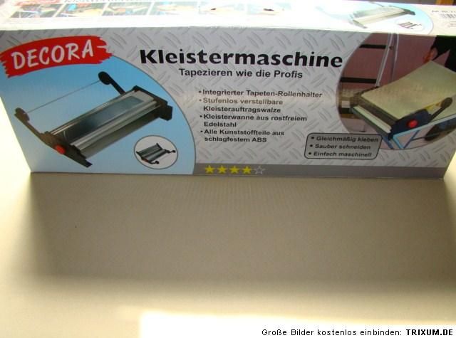 DECORA Tapeziermaschine Kleistergerät Kleistermaschine Edelstahl NEU