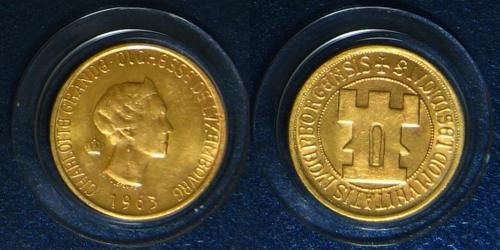 ZC276 Luxemburg. Charlotte, 1963   6,4g Gold