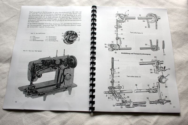 PFAFF 260 / 262   360 / 362   368 Technisches Handbuch & Stichmuster