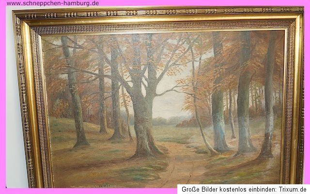 Gemälde Öl Lwd Herbstwald Topkjoer Olesen Dänemark Bild 1920/30er