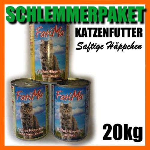 Katzenfutter Schlemmerpaket Saftige Häppchen 20kg