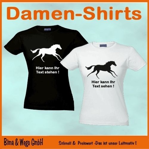 Damen T Shirt PFERD Pferde Shirt Farben + Größen 272