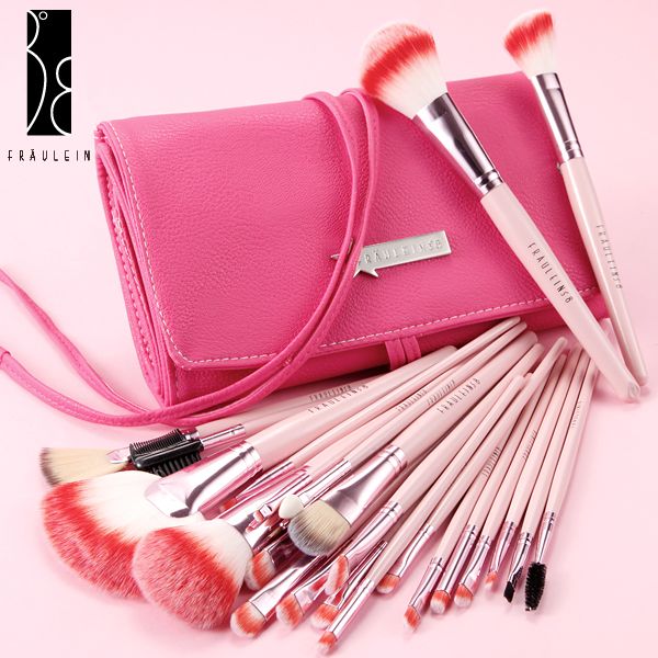 Fräulein 38 24 Pinsel Brush MAKE UP Set + Kosmetik Tasche