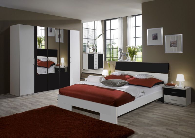 NEU* 2er Set Nachttisch weiß   anthrazit Schlafzimmer Nachtkommode