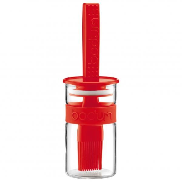 Marinadenglas mit Pinsel, 250ml, Rot, für Marinade, 11203 294
