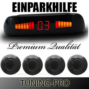 Einparkhilfe 4 Sensoren 21mm Schwarz M5 Rückfahrwarner Parktronik