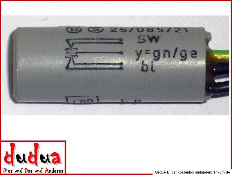 1x 0,07µF + 2x 2500pF 250V /~,Kondensator,Störschutzfilter