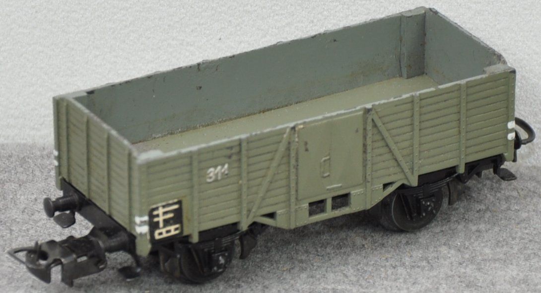 Märklin 311 .8 off. Güterwagen grau Guss Okt__HO