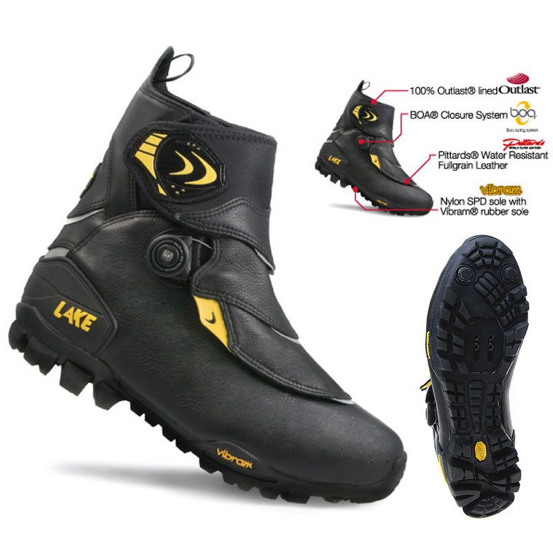 2012 Lake Mens MTB Bike MXZ302 Winter MTB Boot Black