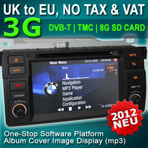 GPS NAVI AUTO RADIO E46 3er M3 318 320 325 BMW DVB T TV TMC RDS 2 Zone