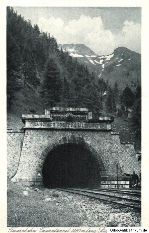 3371/ Foto AK, Tauernbahn, Tauerntunnel, Südportal , 1926, guter