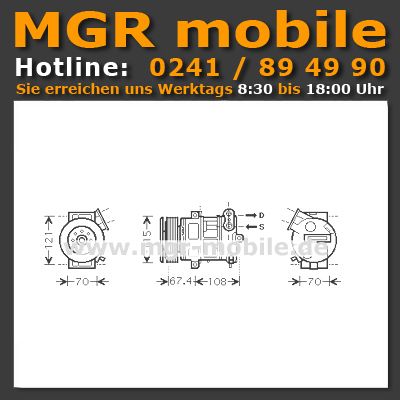 Kompressor Klimaanlage Klimakompressor Kaeltekompressor FIAT OE