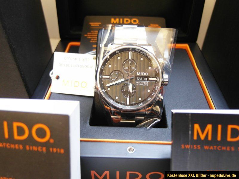 MIDO MULTIFORT CHRONOGRAPH AUTOMATIK HERRENUHR NEU UVP1420€