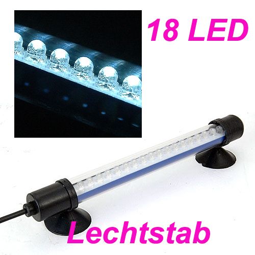 Aquarium Fische Beleuchtung 18 LED Lampe Licht Deko 100% wasserdicht