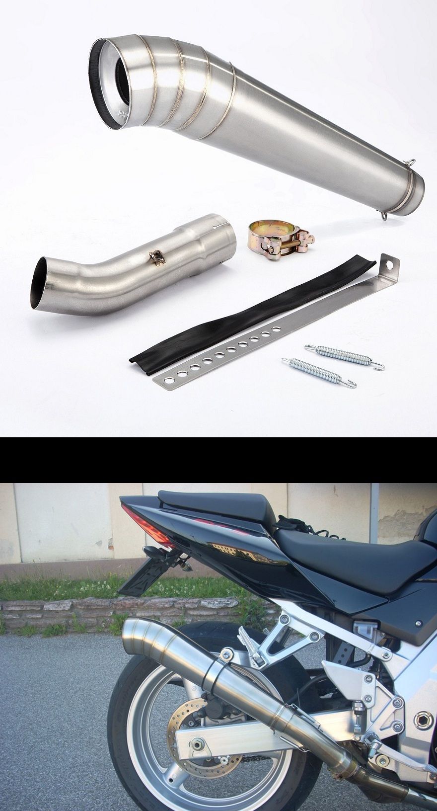 GP Style Exhaust Suzuki SV 650 SV650 N/S 03 11 2003 2011 EX337