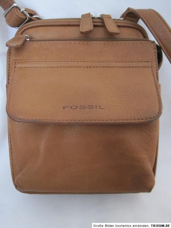 FOSSIL Herren Tasche UMHÄNGETASCHE SCHULTERTASCHE LEDER