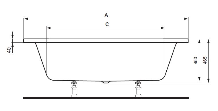 IDEAL STANDARD WASHPOINT DUO BADEWANNE 180X80 K511401