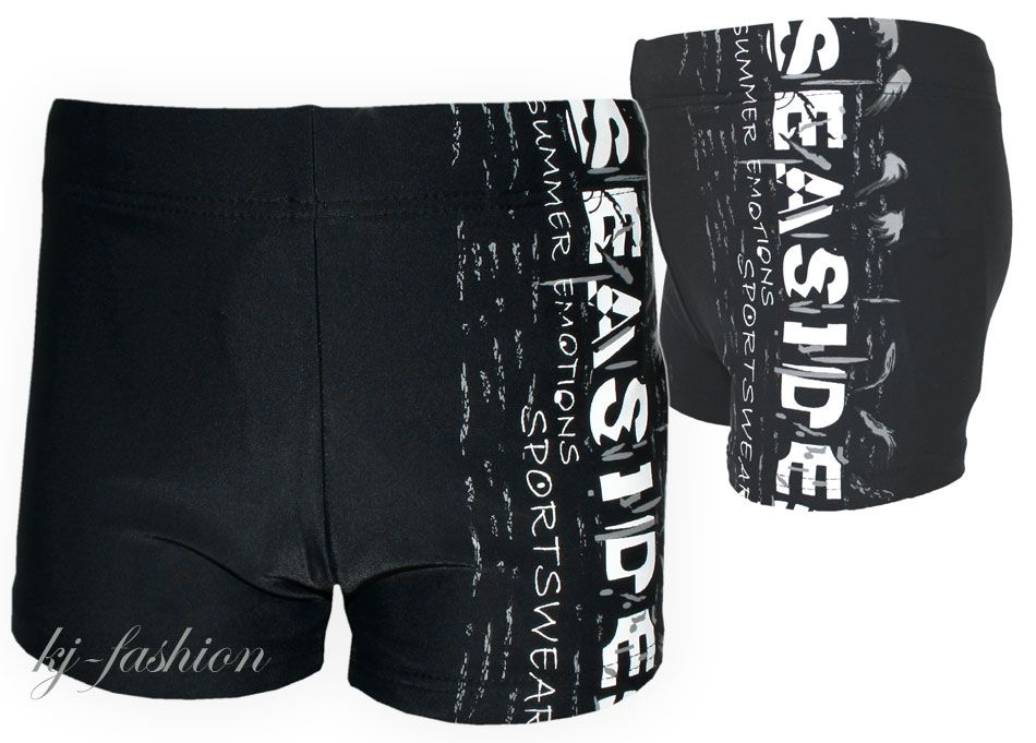 NEU Badehose in Shortform Black seitl.Druck v.~ELEMAR~