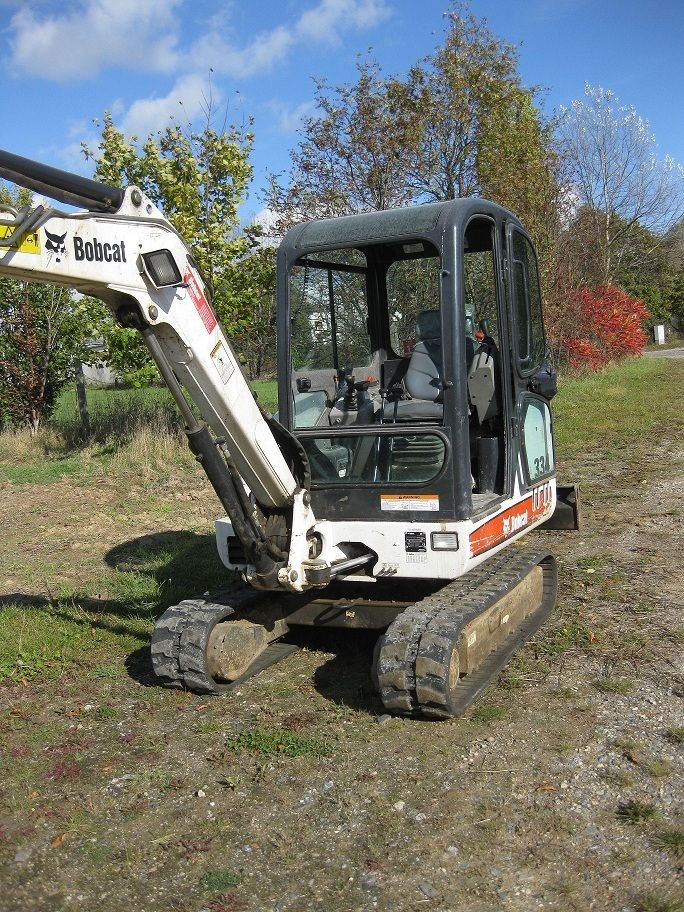 Minibagger Bobcat 334G,Grabenräumlöffel + 2 Tieflöffel