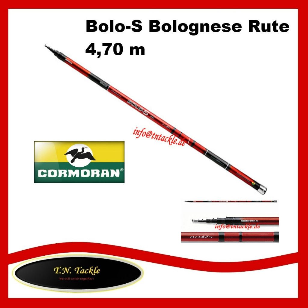 CORMORAN BOLO S Bolognese Rute 4,70m Spirolino MATCH Bolorute Sbiro