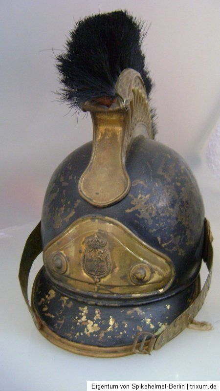 Alter Kürassierhelm mit Rosshaarkamm um 1845