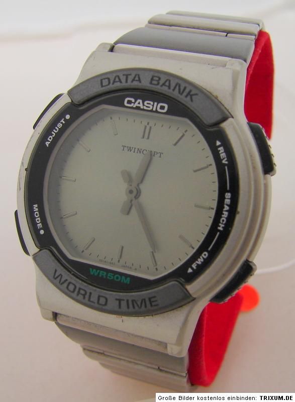 Casio Datenbank 1326 ABX 53 analog digital Uhr Data Bank Twincept