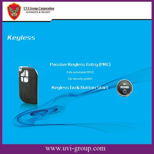 Complete Car Passive Keyless Entry Security Alarm System + Button
