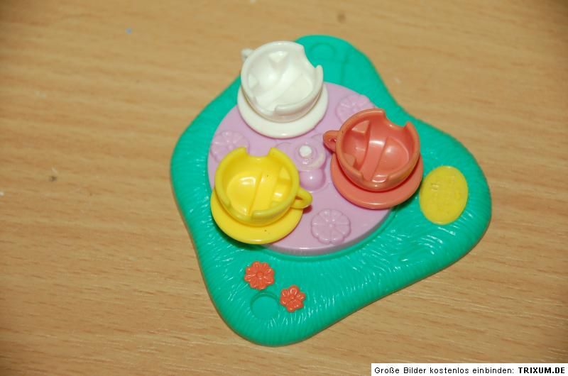 Polly Pocket Mini   3 mal Karussell & 1 Blumen Dose mit 4 Puppen