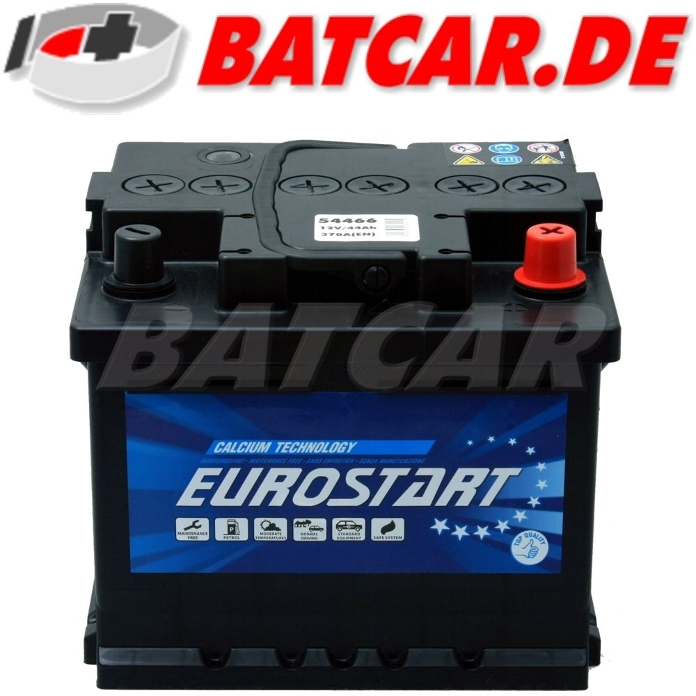 Autobatterie EUROSTART 12V 44Ah 370A/EN TOP QUALITÄT