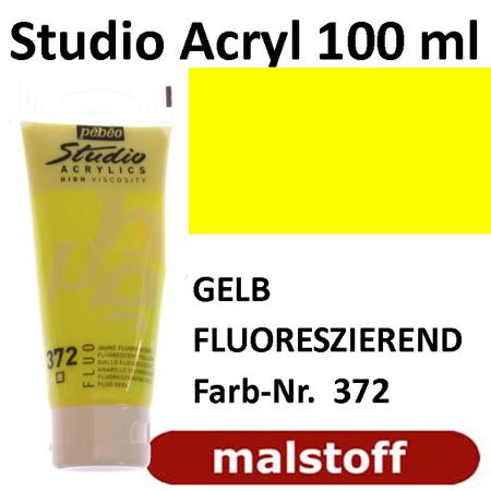 Acrylfarbe 100ml Pebeo Neongelb Neonfarbe Gelb