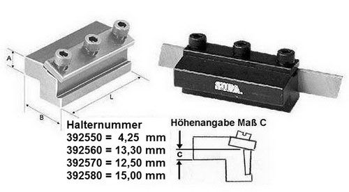 SOBA Abstechhalter + Messer2,35mm für Drehmaschine 392570