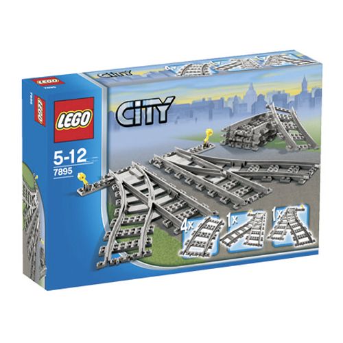 NEU LEGO City 7895 Eisenbahn Gleiswechsler Schienen Weichen + 4 Kurven