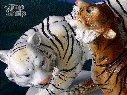 SIBIRISCHE TIGER Wildkatzen PÄRCHEN Figurengruppe ENS 423