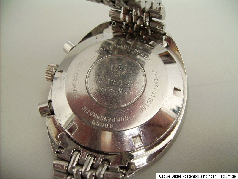 NIVADA GRENCHEN CHRONOKING valjoux 72 AUTOMATIK alte ARMBANDUHR old