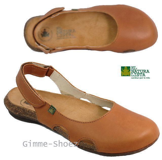 El Naturalista Slipper Fersenriemchen WAKATAUA N433 cuero braun Leder