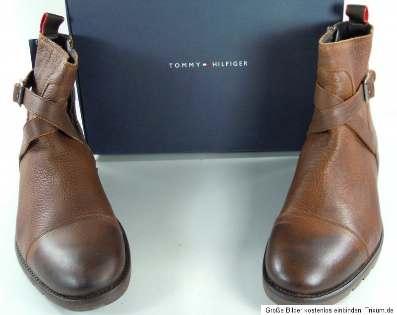 Tommy Hilfiger CARLOS 3 FM86813016 Leder Herren Stiefel Gr.46 NEU