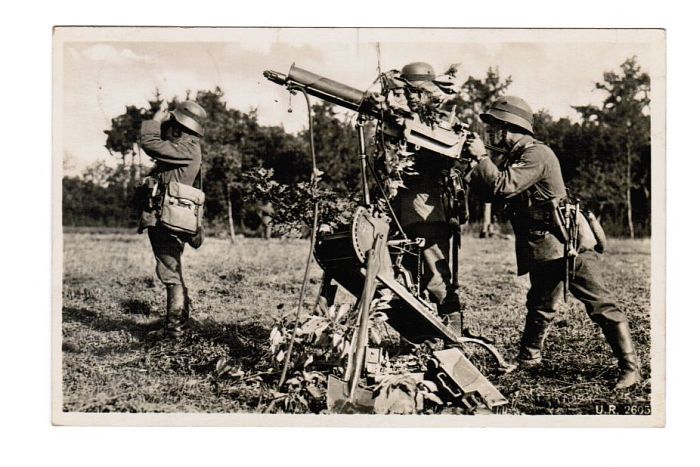 AK Militär Wehrmacht Maschinengewehr FLAG Einheit 1932 Löbau